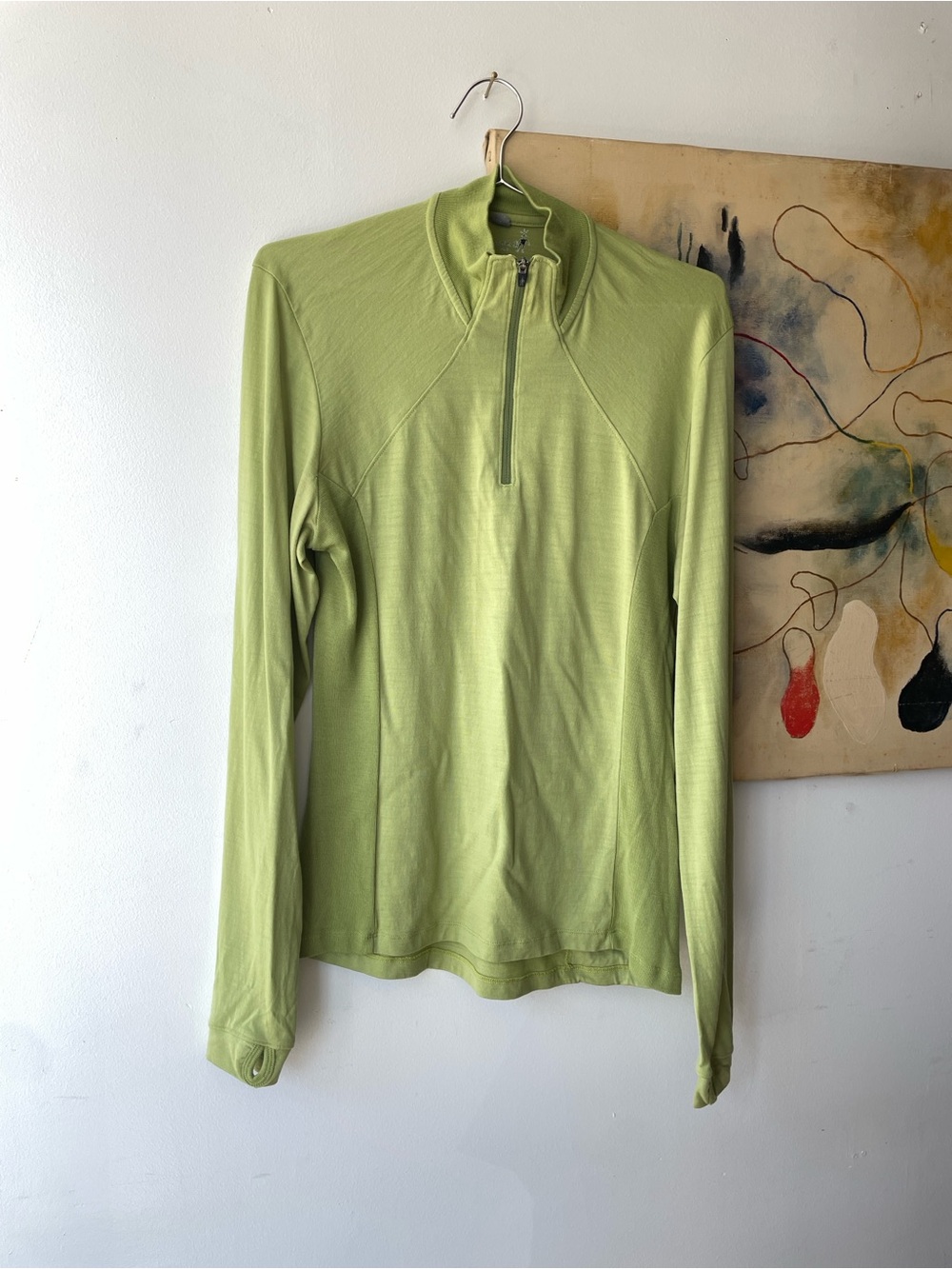 Smartwool Women’s Quarter Zip Pullover Green Large